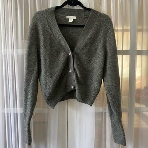 Gray Button Up Sweater